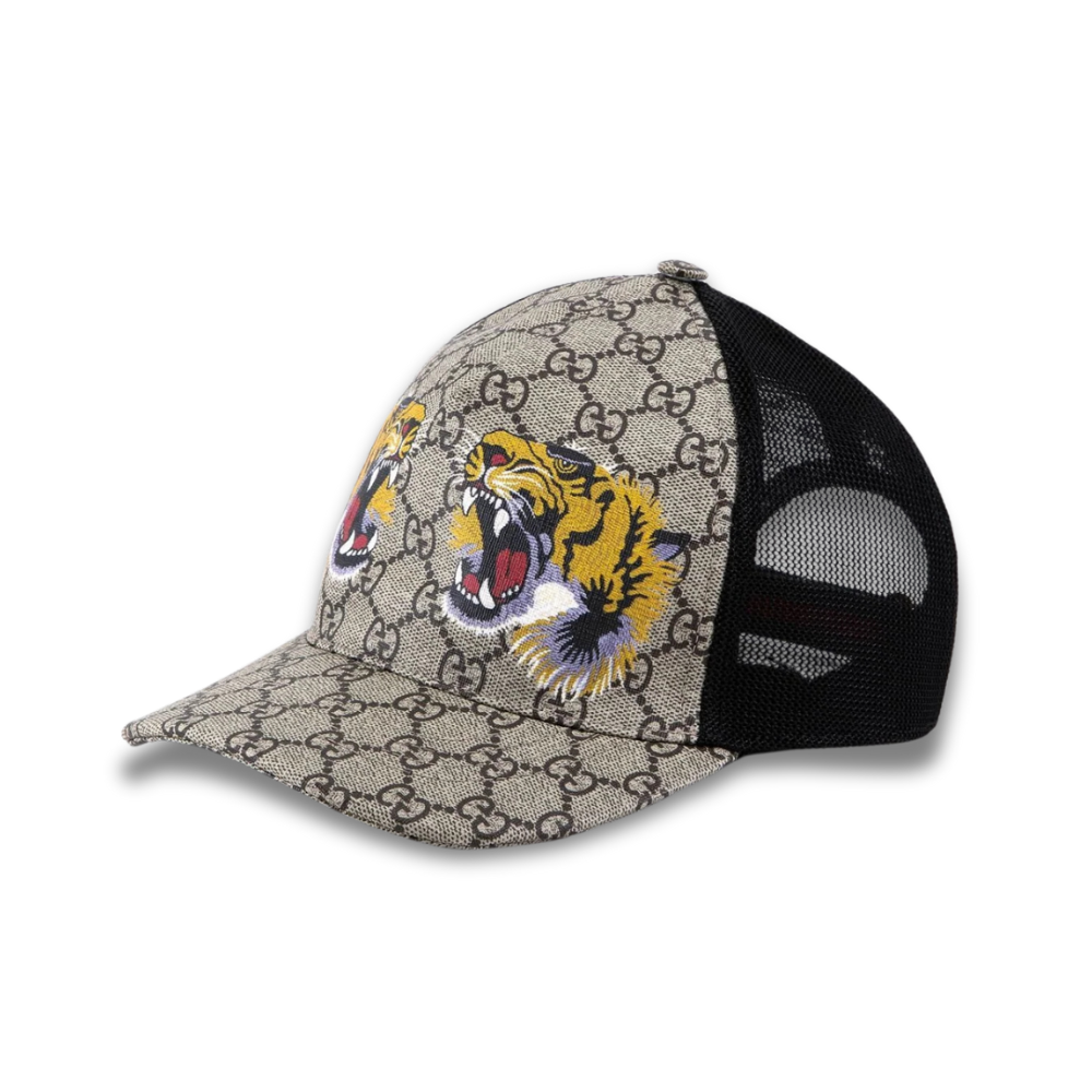 Gucci GG Supreme Tiger Cap – Beige Luxury Designer Hat