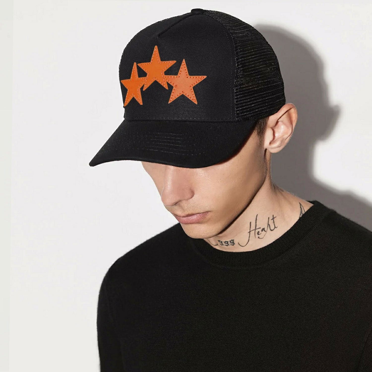 AMIRI 3 Star Trucker Hat – Embroidered Logo Cap (Style 3)