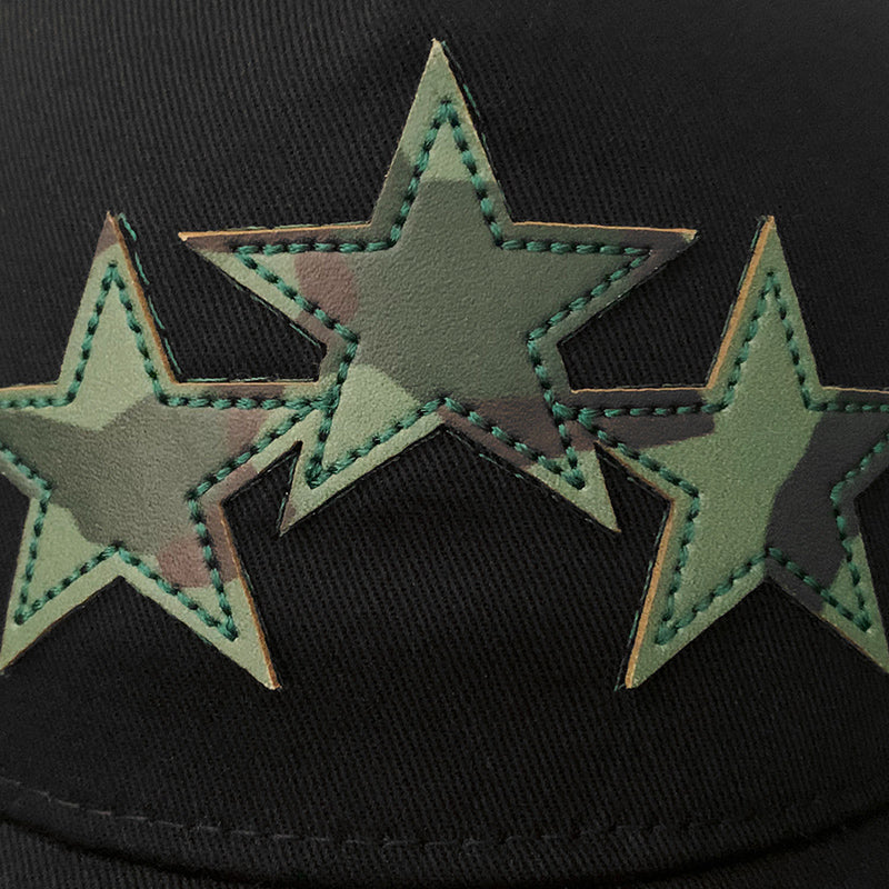 AMIRI 3 Star Trucker Hat – Embroidered Logo Baseball Cap