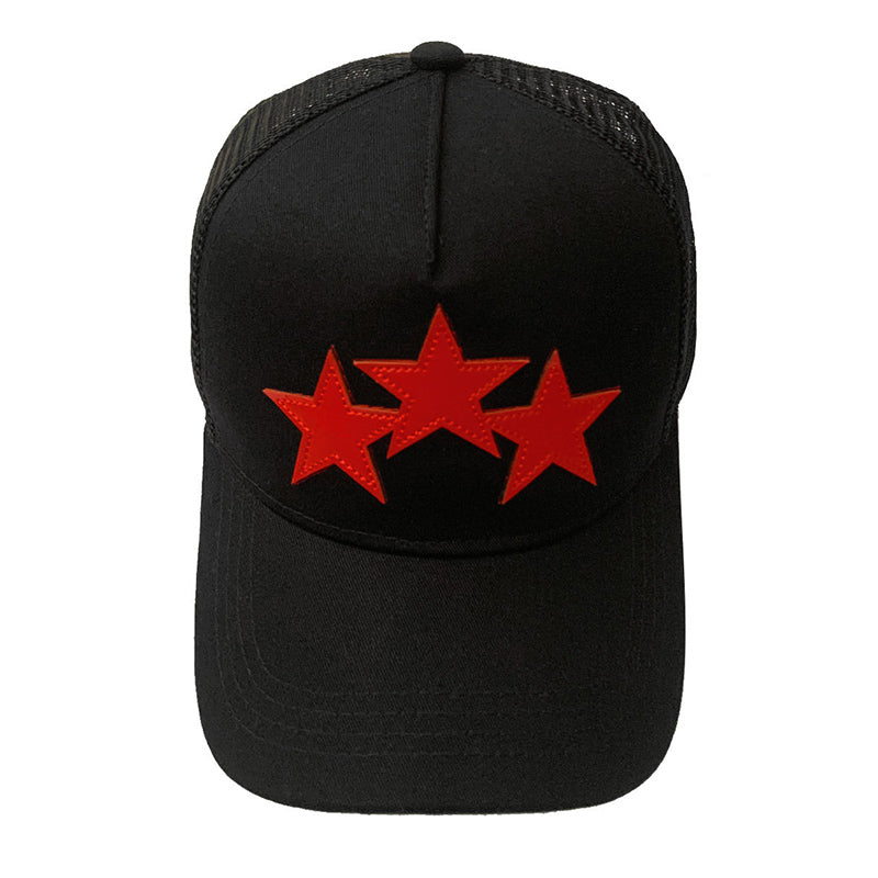 AMIRI 3 Star Trucker Hat – Embroidered Logo Cap (Style 3)