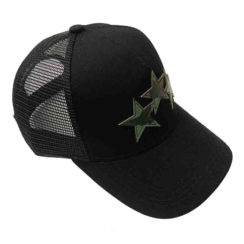 AMIRI 3 Star Trucker Hat – Embroidered Logo Baseball Cap