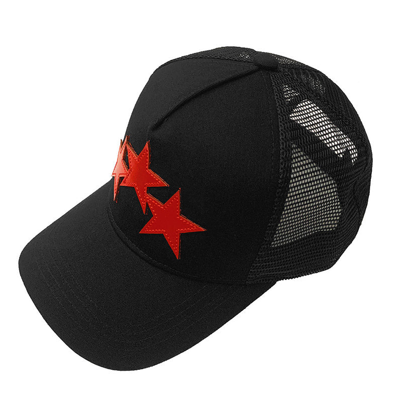 AMIRI 3 Star Trucker Hat – Embroidered Logo Cap (Style 3)