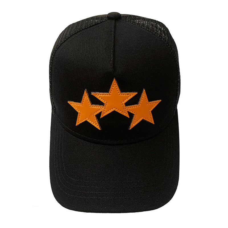 AMIRI 3 Star Trucker Hat – Embroidered Logo Cap (Style 2)