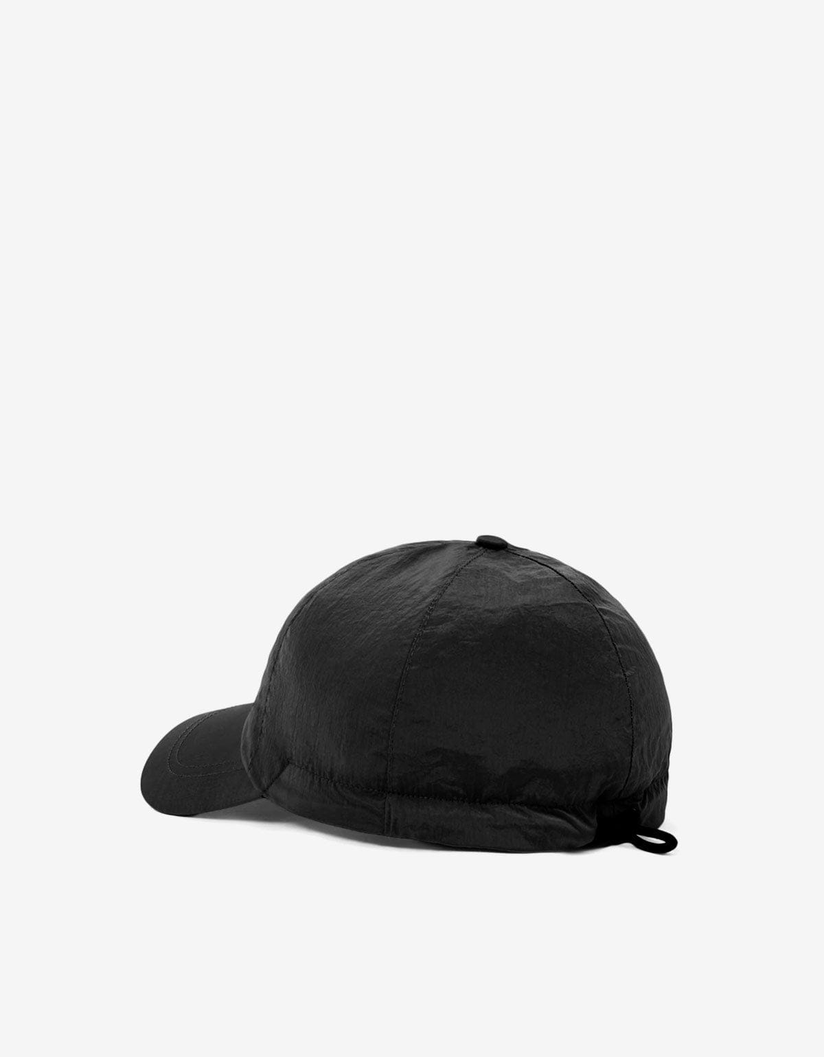 Stone Island Black Nylon Metal Baseball Cap