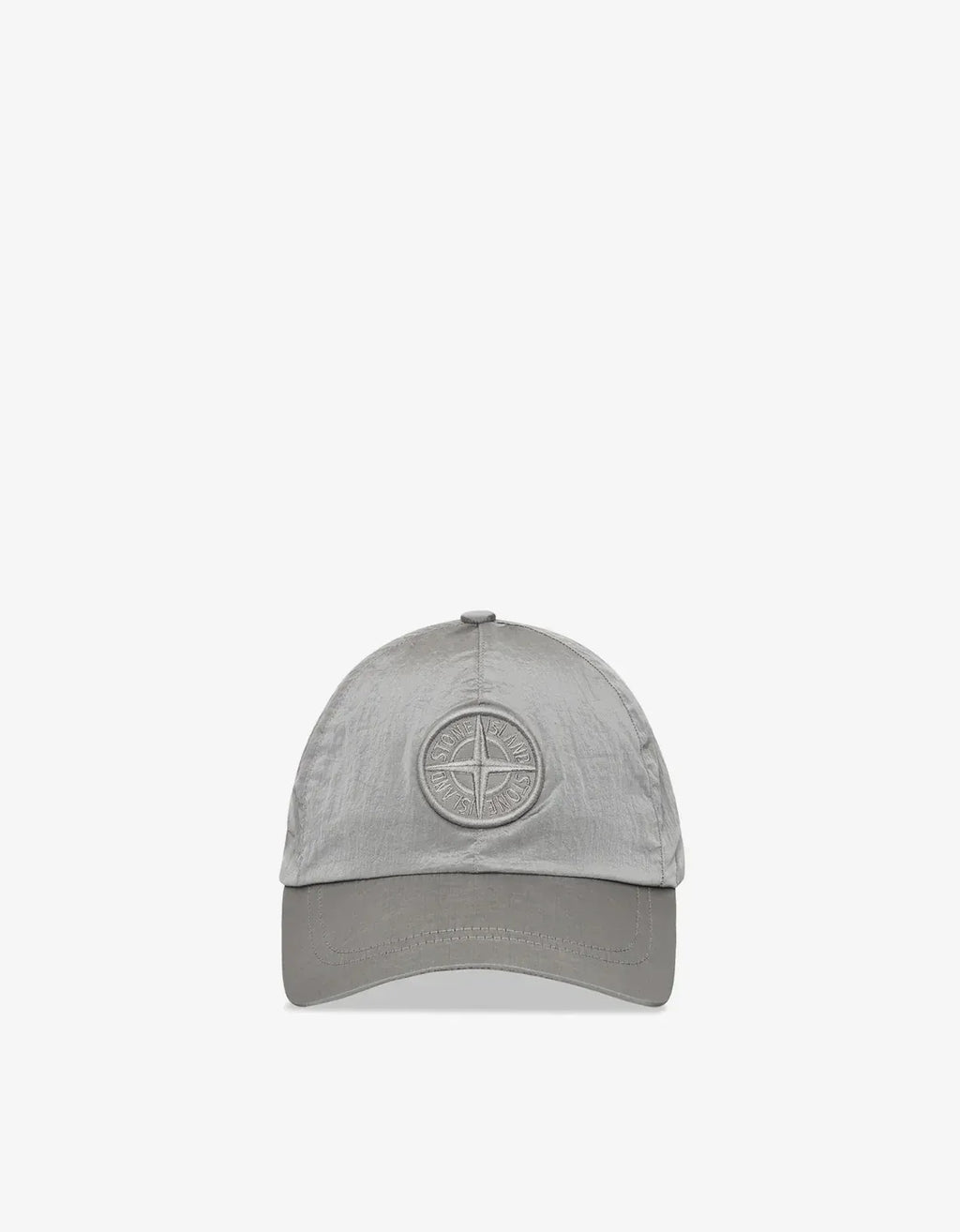 Stone Island Grey Nylon Metal Baseball Cap