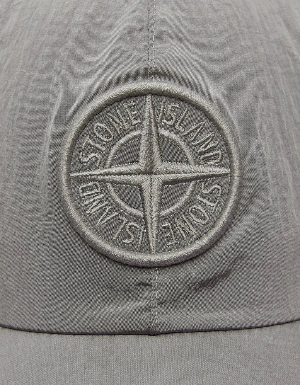 Stone Island Grey Nylon Metal Baseball Cap