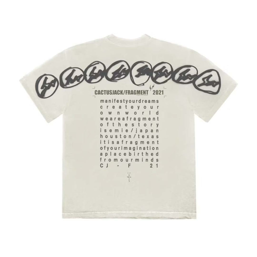 Travis Scott Cactus Jack x Fragment Manifest Tee – White SS22